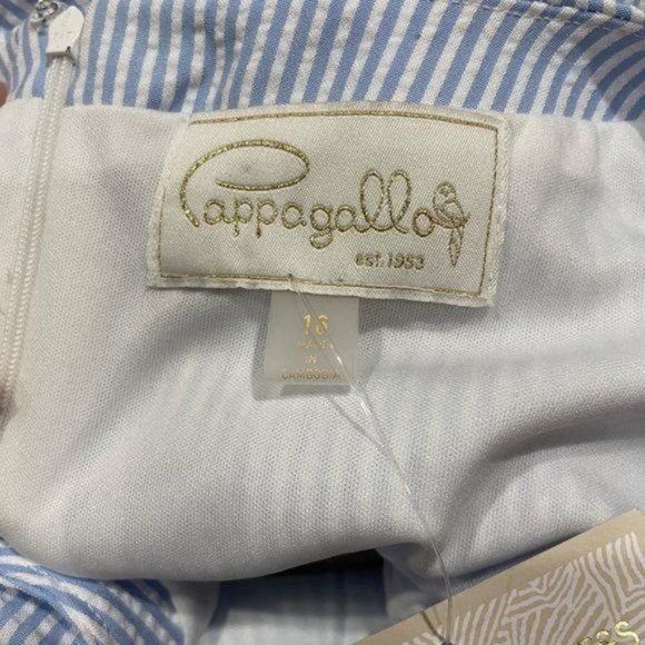 Pappagallo Seersucker Lace‎ Front Shift Dress - Size 16 - NWT - Picture 7 of 10